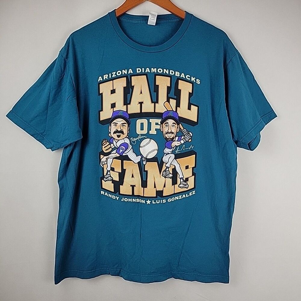 Arizona Diamondbacks Hall Of Fame T-shirt Mens XL Randy Johnson Luis Gonzalez